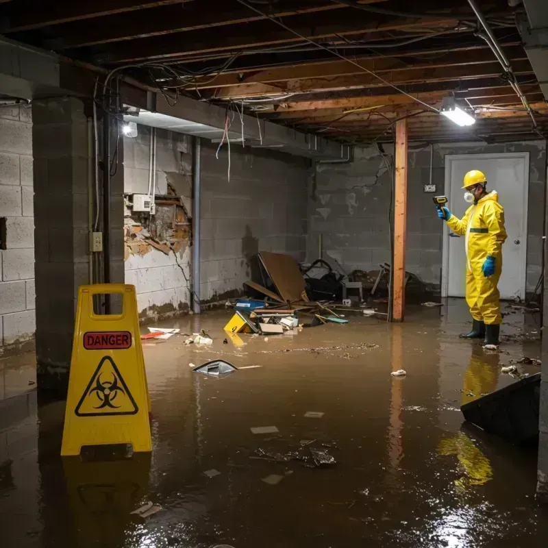 Flooded Basement Electrical Hazard in Holloman Air Force Base, NM Property